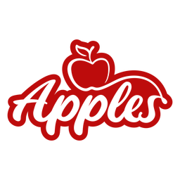 Apples label lettering Transparent PNG