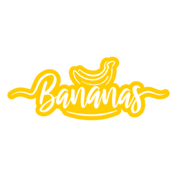 Letras de etiqueta de plátanos Diseño PNG