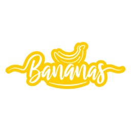 Letras de rótulo de bananas Desenho PNG