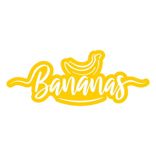 Bananas label lettering 