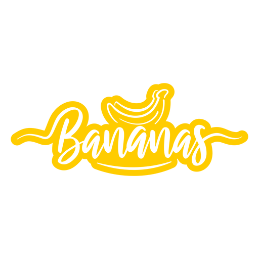 Letras de rótulo de bananas Desenho PNG