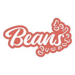 Beans label lettering PNG Design