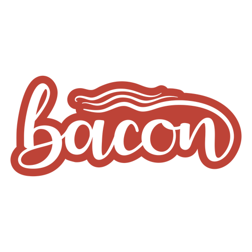 Bacon label lettering PNG Design