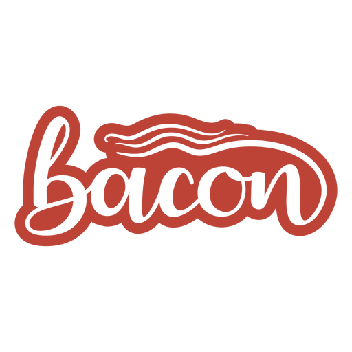 Letras de rótulo de bacon Desenho PNG