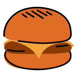 Delicious burger color stroke