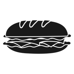 Baguette sandwich cut out