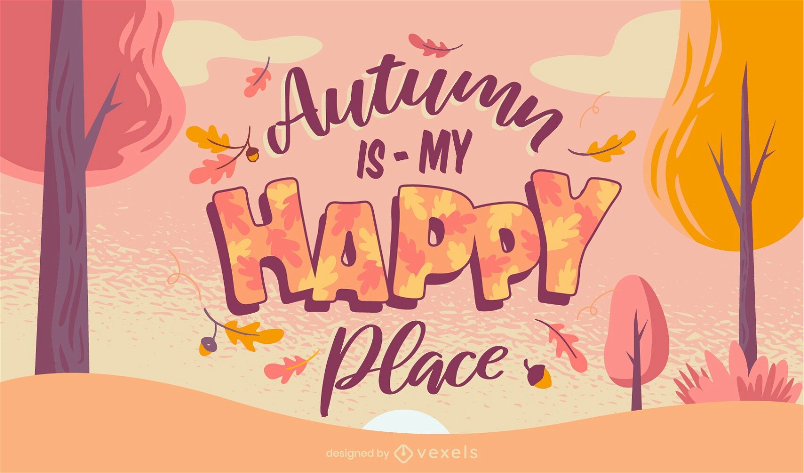 Der Herbst ist mein Happy Place Schriftzug