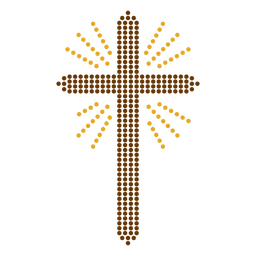 Dotted cross flat Transparent PNG