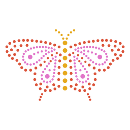 Puntos de mariposa planos