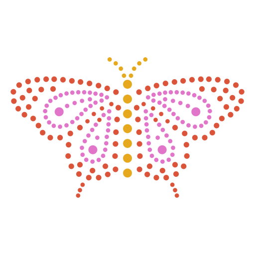 Puntos de mariposa planos Diseño PNG