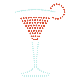 Copa de martini plana Diseño PNG