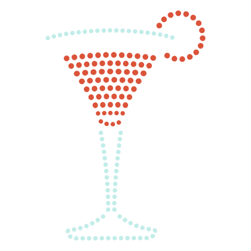 Martini cup flat PNG Design