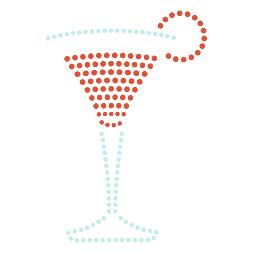 Taça de Martini plana Desenho PNG