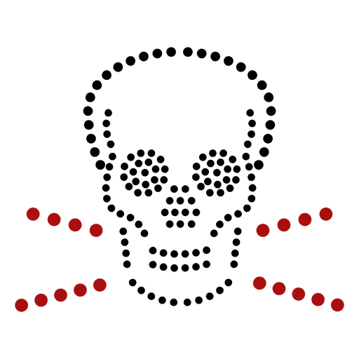 Pontos de crânio planos Desenho PNG