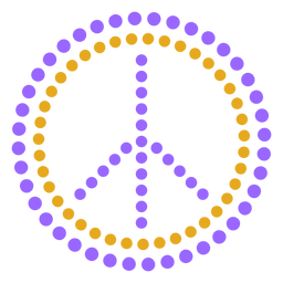 Pontos de símbolo de paz planos Transparent PNG