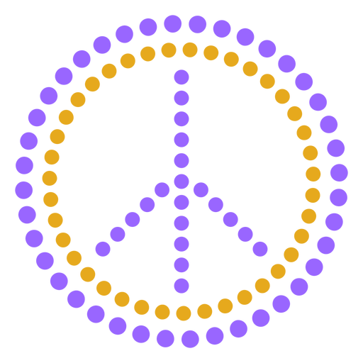 Pontos de símbolo de paz planos Desenho PNG