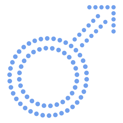 Símbolo masculino plano Diseño PNG