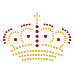 A coroa do rei pontilha plana