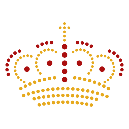 A coroa do rei pontilha plana Desenho PNG