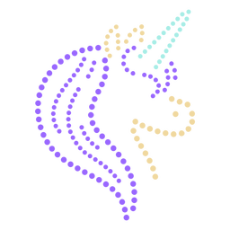 Pontos de unicórnio planos Desenho PNG