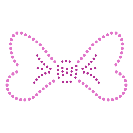 Dotted bow flat PNG Design