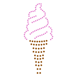 Ice cream dots flat PNG Design