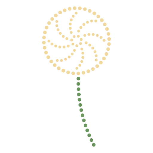 Lollipop dots flat PNG Design