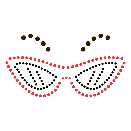 Sonnenbrille Punkte flach PNG-Design