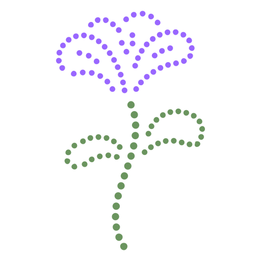 Flower dots flat PNG Design