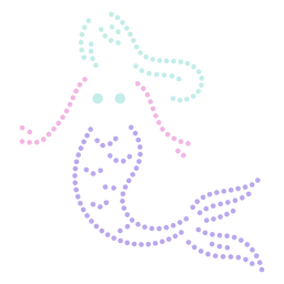 Mermaid dots flat Transparent PNG