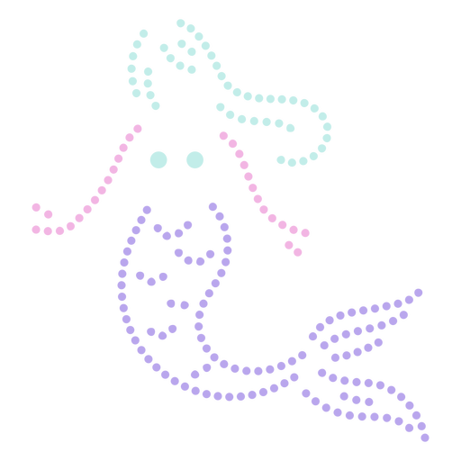 Mermaid dots flat PNG Design