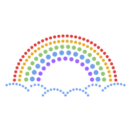 Pontos de arco-íris planos Transparent PNG