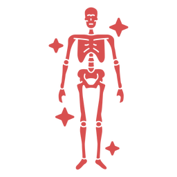 Esqueleto humano recortado brillante Transparent PNG