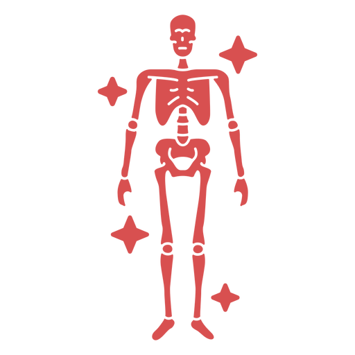 Human skeleton sparkly cut out PNG Design