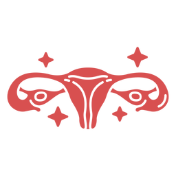 Menschliche Gebärmutter funkelnd ausgeschnitten PNG-Design