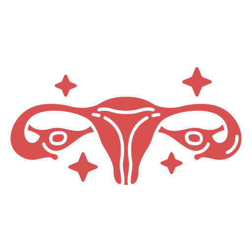 Human uterus sparkly cut out PNG Design