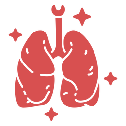 Menschliche Lungen glitzernd ausgeschnitten PNG-Design