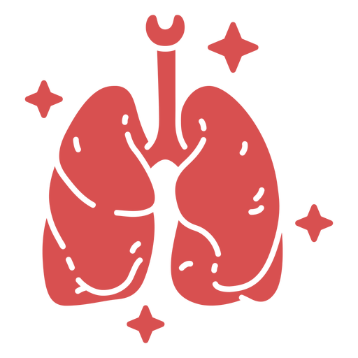 Pulmões humanos brilhantemente cortados Desenho PNG