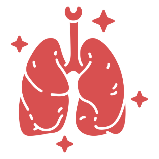 Menschliche Lungen glitzernd ausgeschnitten PNG-Design