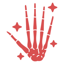 Huesos de la mano humana recortados brillantemente Diseño PNG