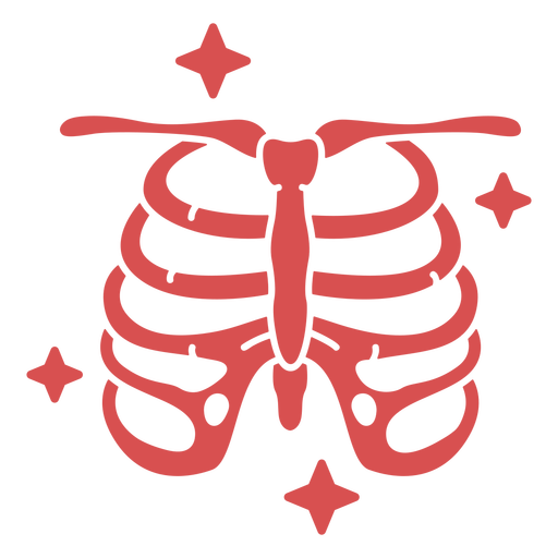 Human rib cage cut out PNG Design