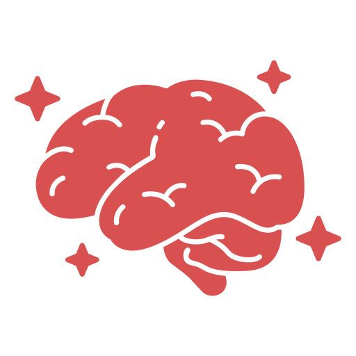 Human brain sparkly cut out PNG Design