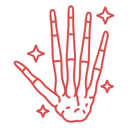 Curso de mãos de esqueleto Desenho PNG