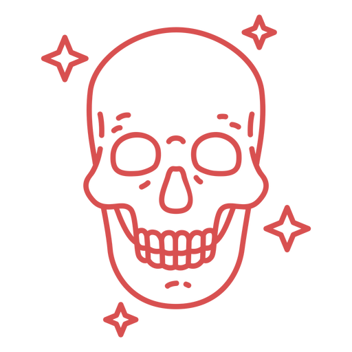 Curso de halloween de crânio Desenho PNG