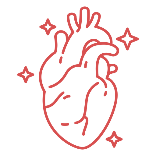 Golpe de corazón humano rosa Diseño PNG