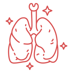 Curso de pulmões humanos rosa Desenho PNG