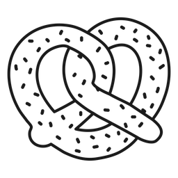 Deutscher Brezel-Essensschlag PNG-Design