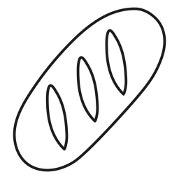 Golpe de comida de pan de flauta Diseño PNG