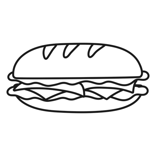 Golpe de sándwich de pan Diseño PNG