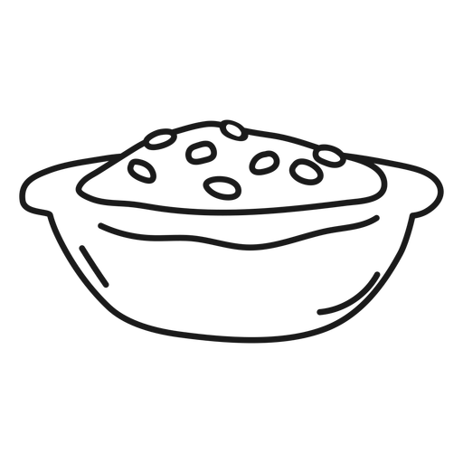 Bean stew food stroke PNG Design